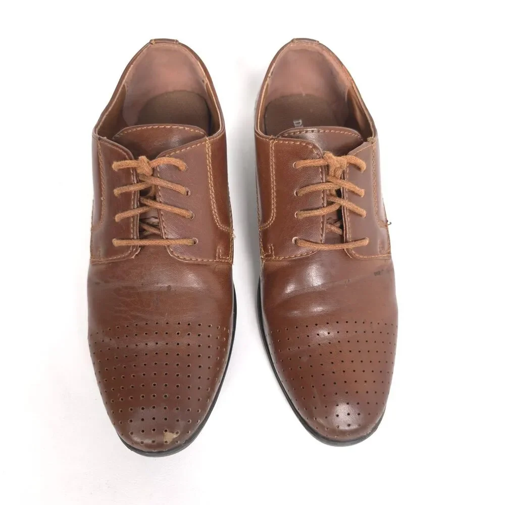 DEER STAGS Kids Boys Brown Oxford Dress Shoes Lace Up Performance Size 2M #21222
